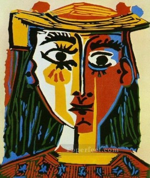 パブロ・ピカソ Painting - 帽子をかぶった女性 1935年 パブロ・ピカソ